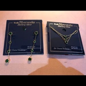 NWT Belk Silverworks sterling earrings/necklace